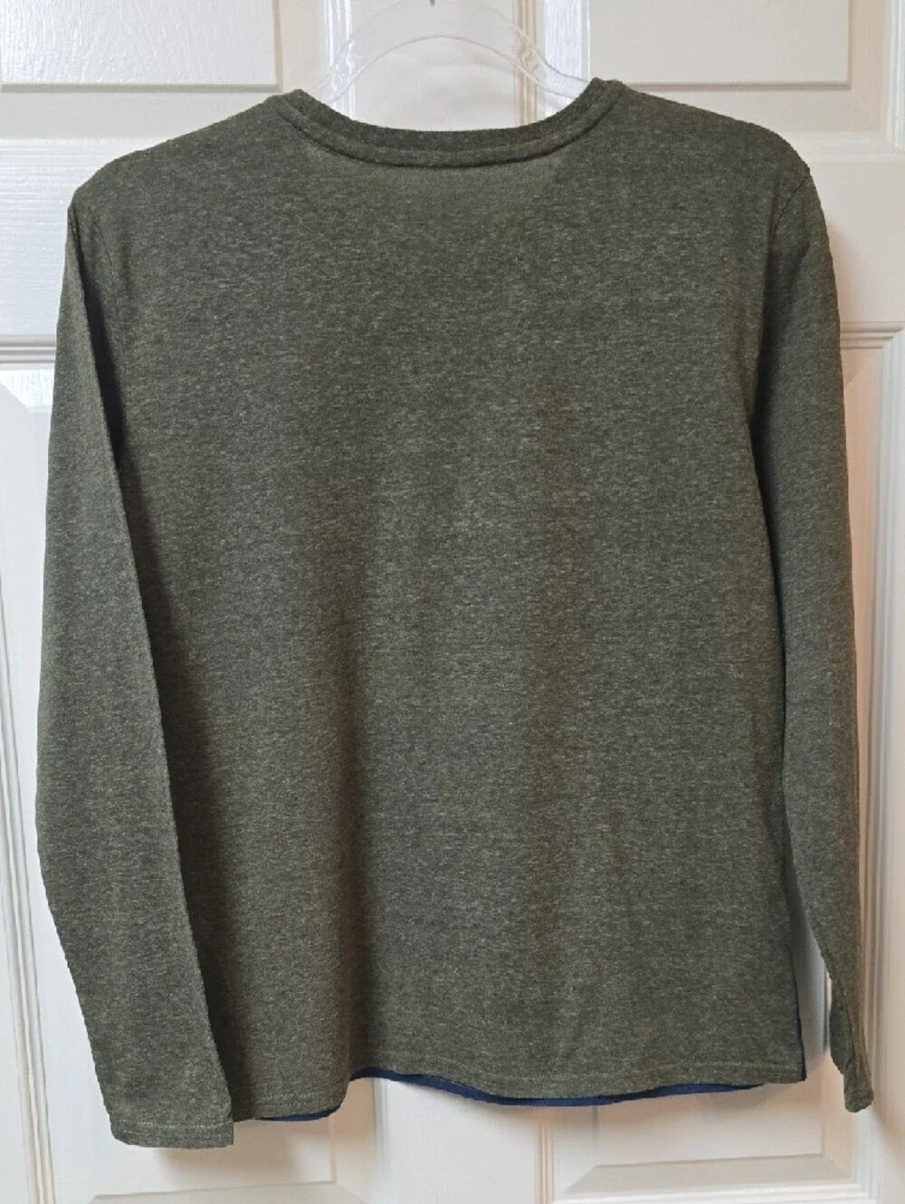 Threads 4 Thought | Long-Sleeve | Shirt | Olive, Navy & Gray | Sz 14